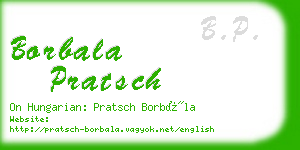 borbala pratsch business card